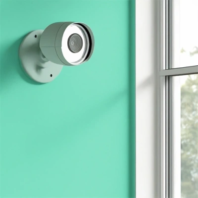 York vivint camera facing a window